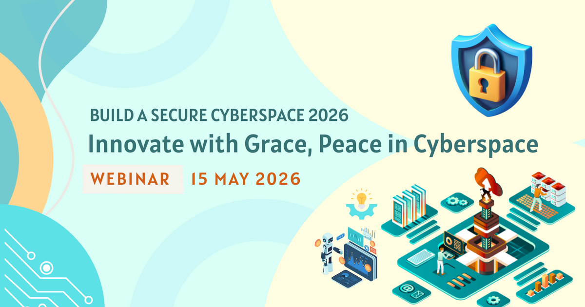 Programme banner for “Innovate with Grace, Peace in Cyberspace” Webinar