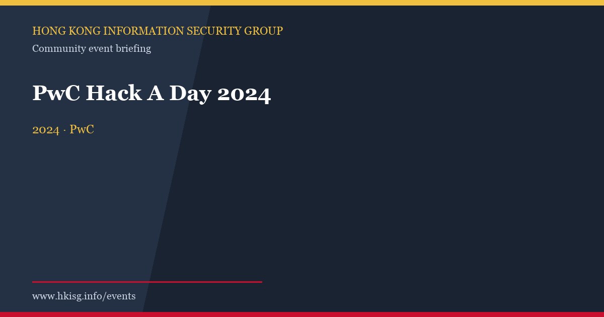 Programme banner for PwC Hack A Day 2024