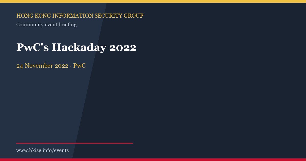 Programme banner for PwC's Hackaday 2022