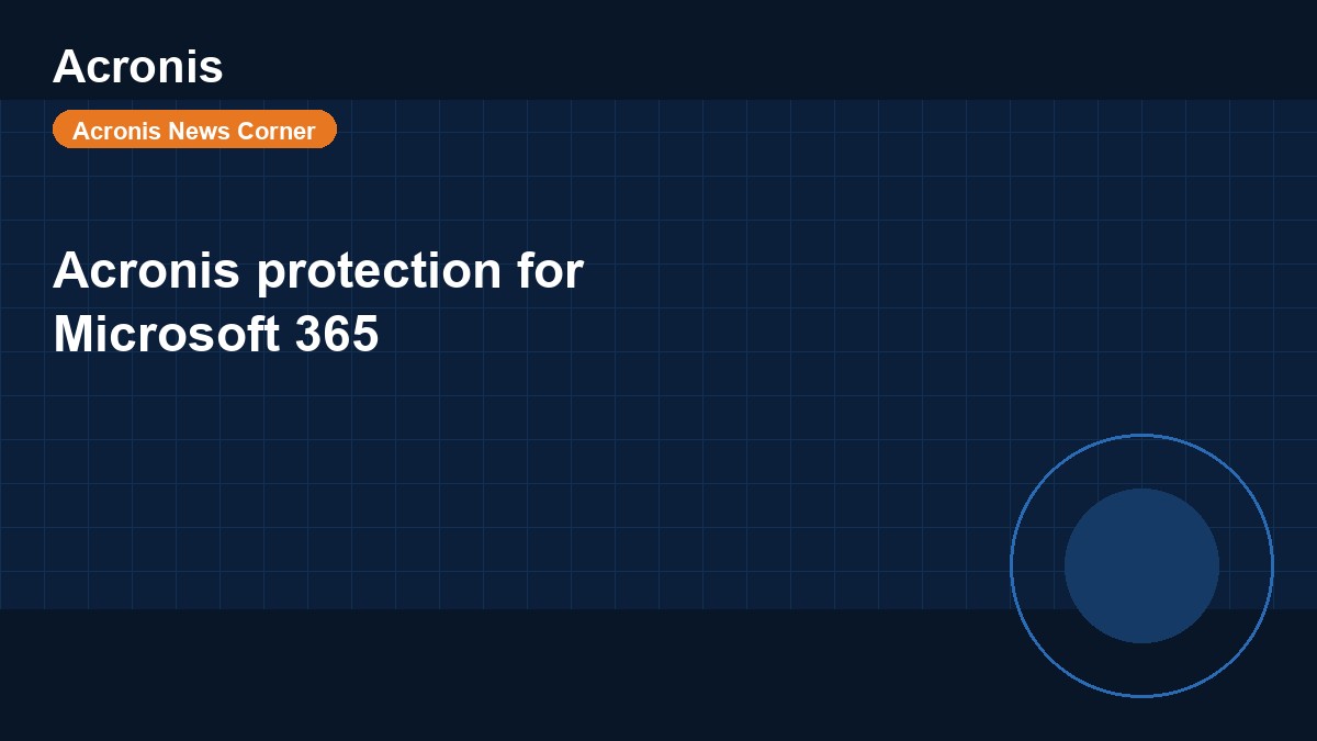 Cover image for Acronis protection for Microsoft 365
